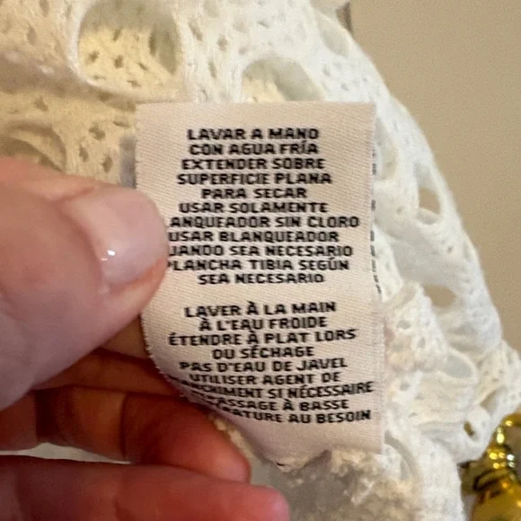 Ruby Rd. Petite White Crochet Top petite xl in excellent condition - Picture 8 of 9